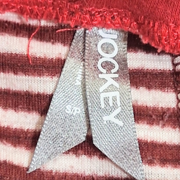 Women's Size PS Cozy Jockey Red & White Striped Tie Cuffed Pajama/Sleep Pants - Picture 2 of 9